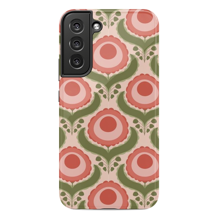 Galaxy S22 plus StrongFit Geometric Floral by Tiny Thistle Studio