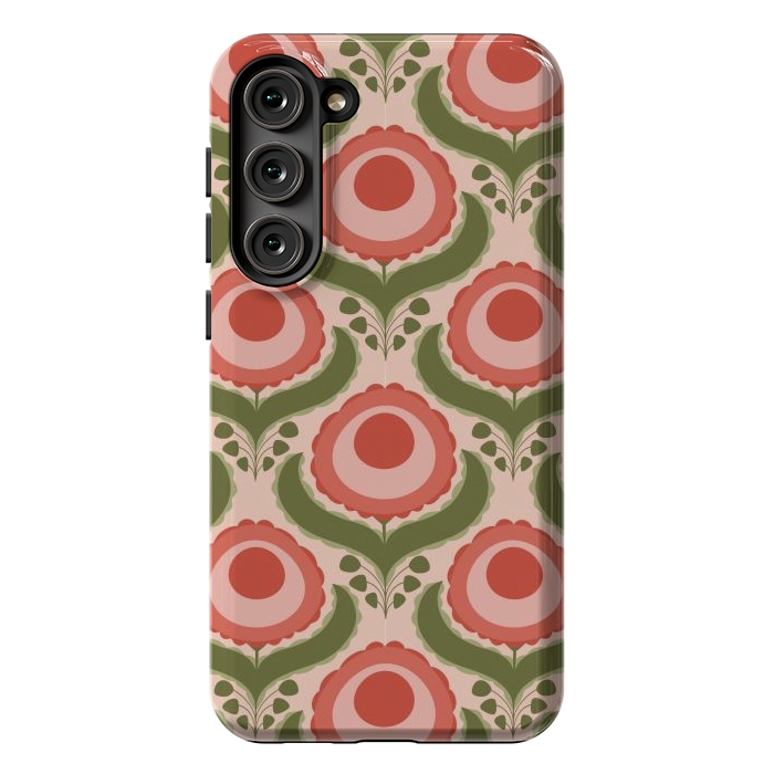 Galaxy S23 Plus StrongFit Geometric Floral by Tiny Thistle Studio