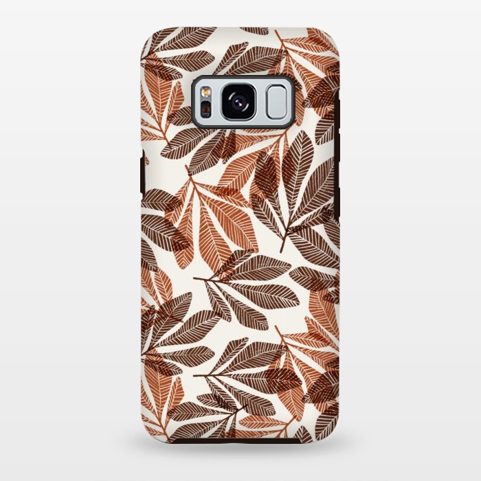 Galaxy S8 plus StrongFit Lacy Leaves by Tiny Thistle Studio