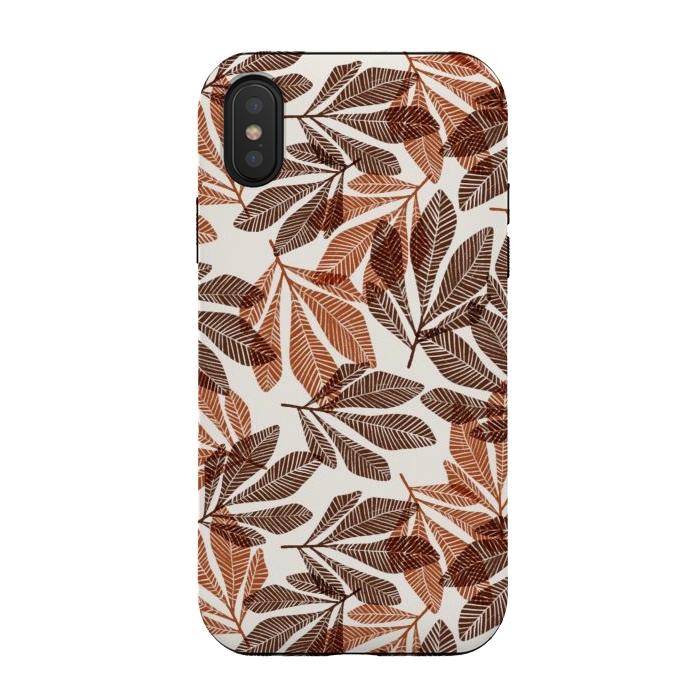 iPhone Xs / X StrongFit Lacy Leaves by Tiny Thistle Studio