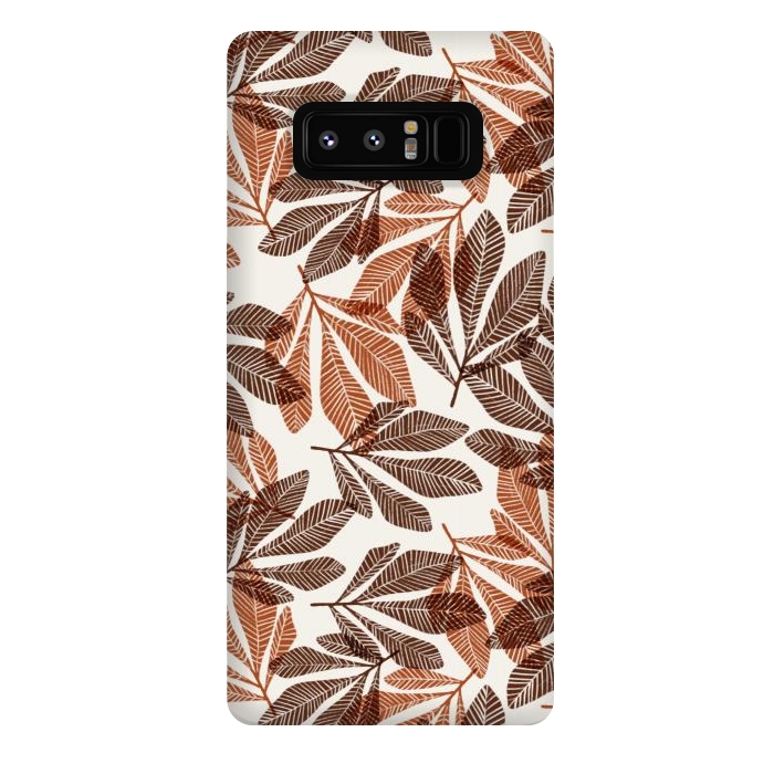 Galaxy Note 8 StrongFit Lacy Leaves by Tiny Thistle Studio