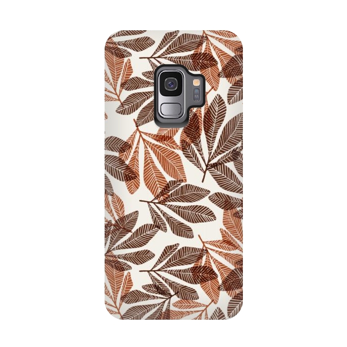Galaxy S9 StrongFit Lacy Leaves by Tiny Thistle Studio