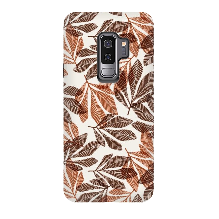 Galaxy S9 plus StrongFit Lacy Leaves by Tiny Thistle Studio