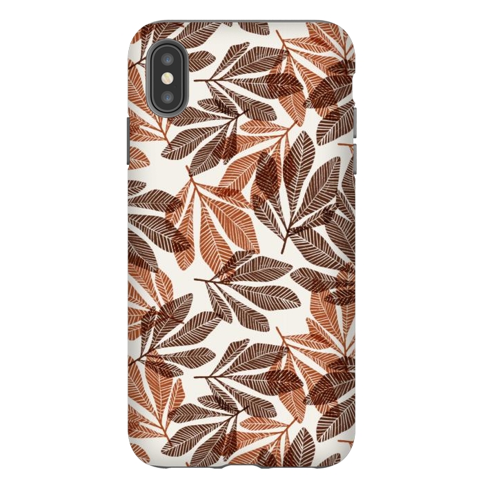 iPhone Xs Max StrongFit Lacy Leaves by Tiny Thistle Studio