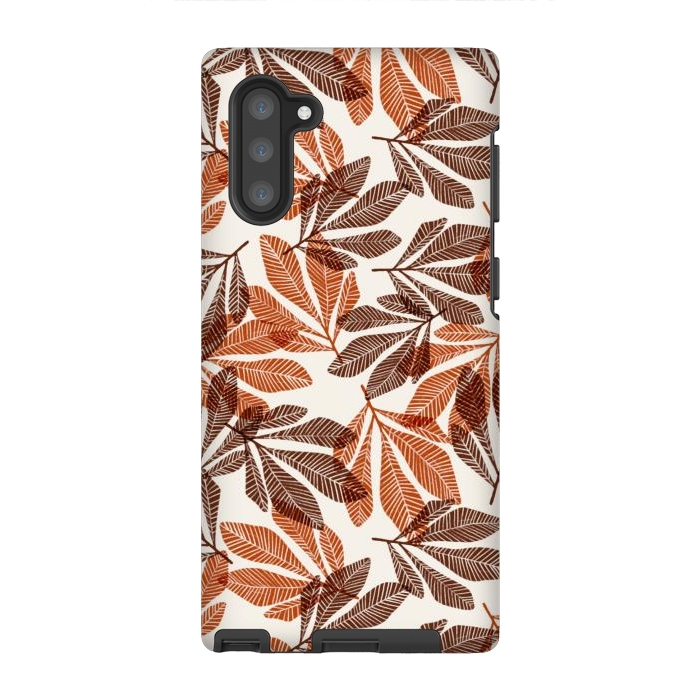 Galaxy Note 10 StrongFit Lacy Leaves by Tiny Thistle Studio