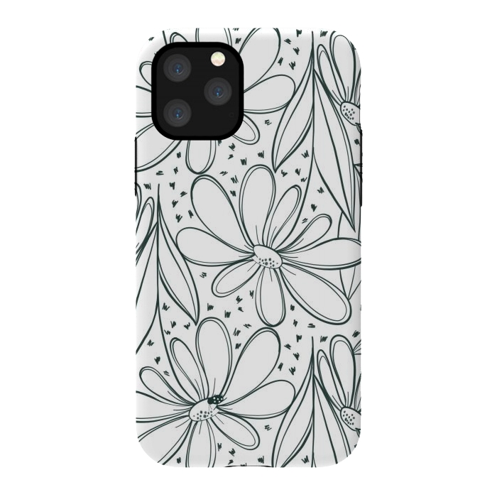 iPhone 11 Pro StrongFit Linework Flowers by Tiny Thistle Studio