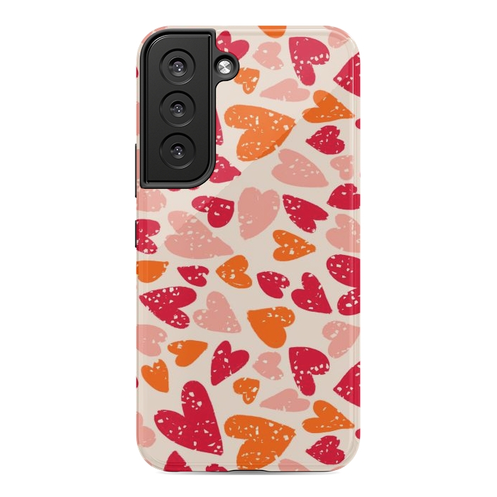 Galaxy S22 StrongFit Big Hearts by Tiny Thistle Studio