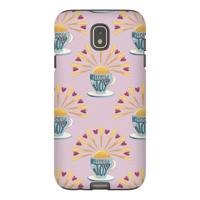 Galaxy J7 StrongFit Choose Joy Coffee Cup by Tiny Thistle Studio