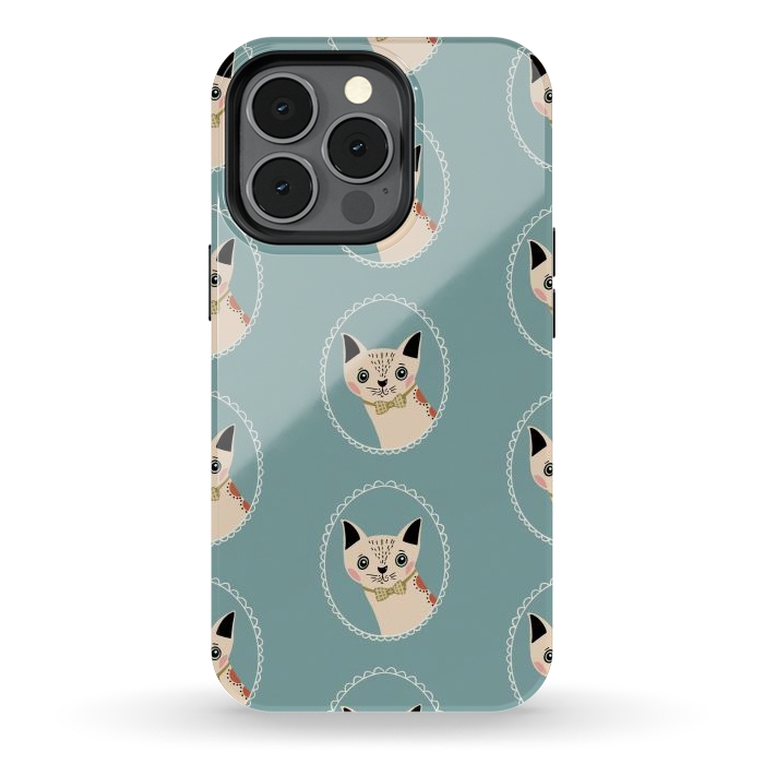 iPhone 13 pro StrongFit Cat in Frame by Tiny Thistle Studio