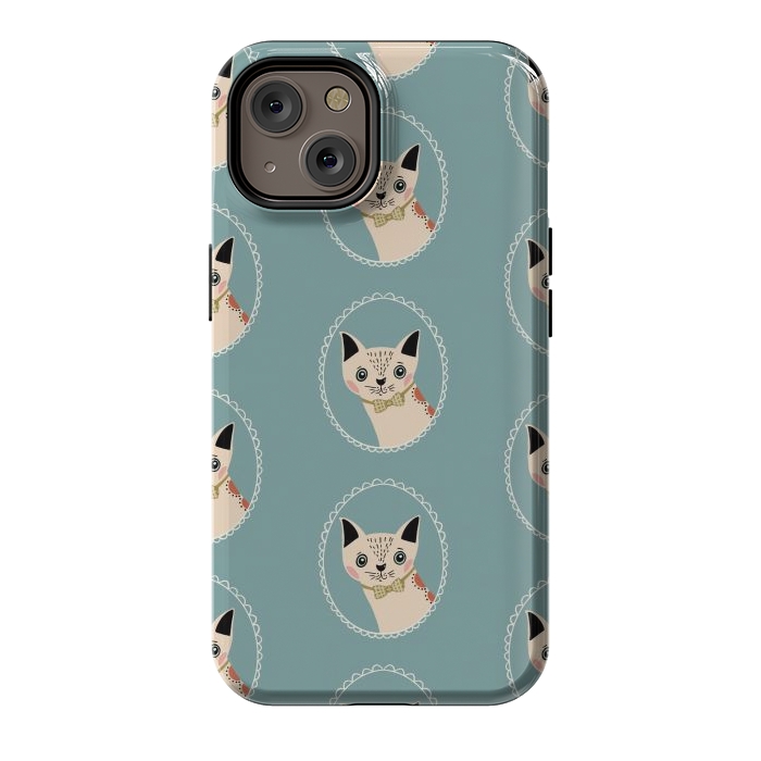 iPhone 14 StrongFit Cat in Frame by Tiny Thistle Studio