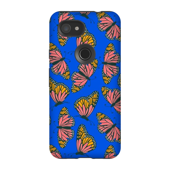 Pixel 3A StrongFit Bright Butterflies by Tiny Thistle Studio