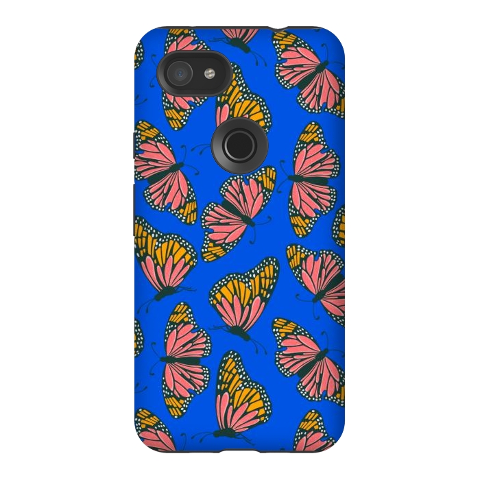Pixel 3AXL StrongFit Bright Butterflies by Tiny Thistle Studio