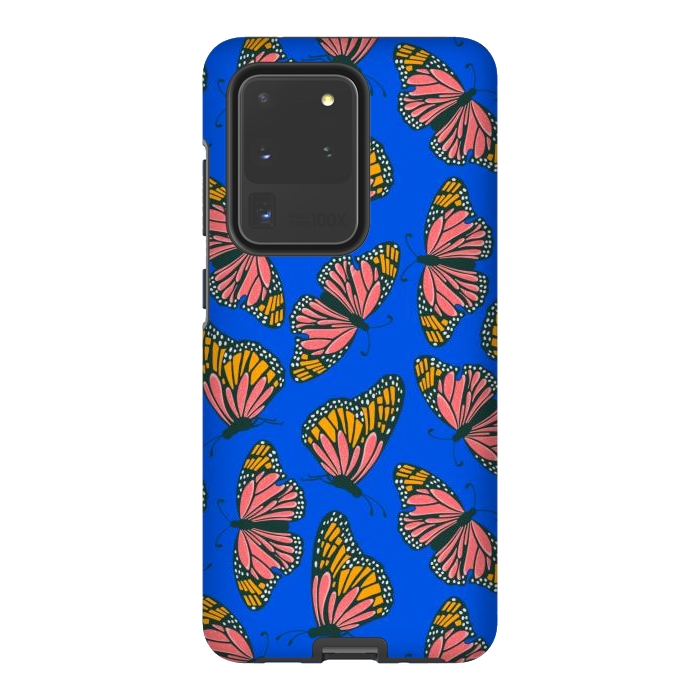 Galaxy S20 Ultra StrongFit Bright Butterflies by Tiny Thistle Studio