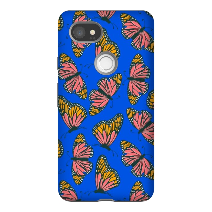 Pixel 2XL StrongFit Bright Butterflies by Tiny Thistle Studio