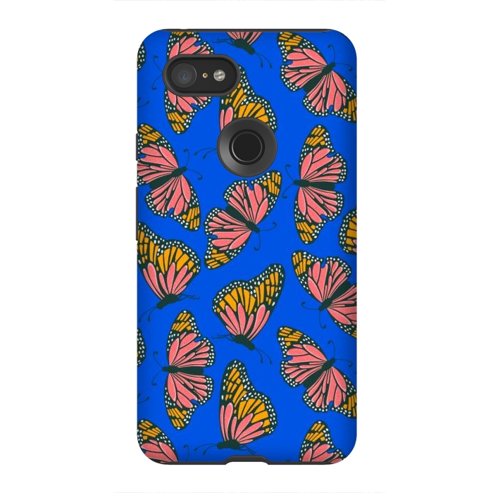 Pixel 3XL StrongFit Bright Butterflies by Tiny Thistle Studio