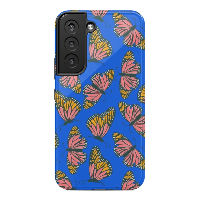 Galaxy S22 StrongFit Bright Butterflies by Tiny Thistle Studio