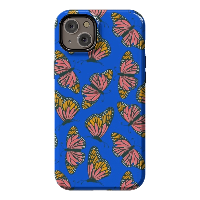 iPhone 14 Plus StrongFit Bright Butterflies by Tiny Thistle Studio