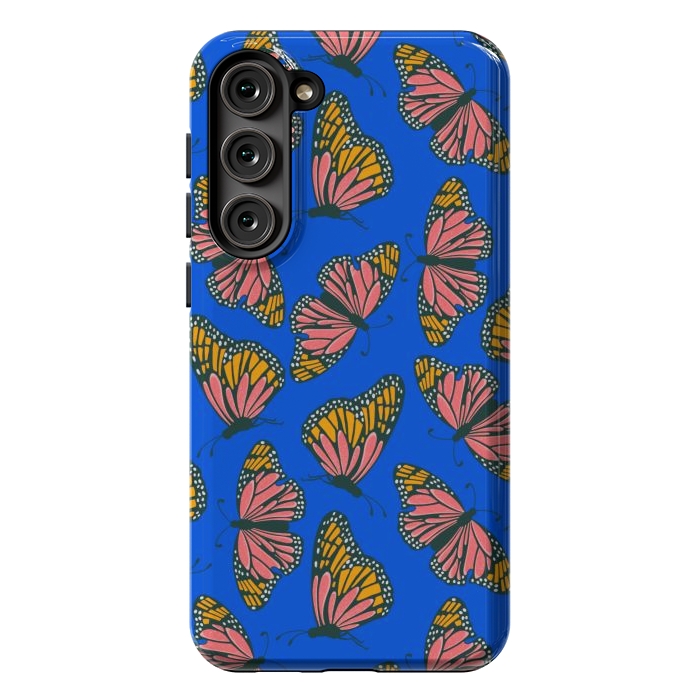 Galaxy S23 Plus StrongFit Bright Butterflies by Tiny Thistle Studio