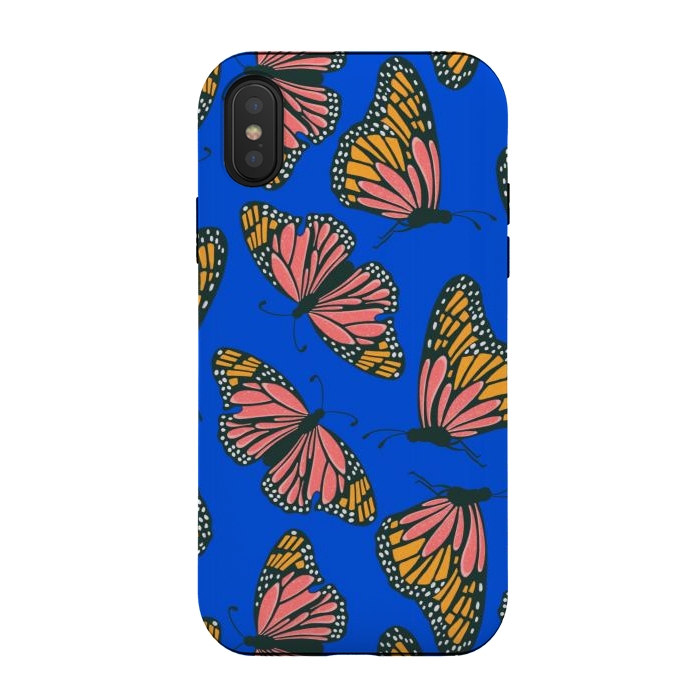 iPhone Xs / X StrongFit Bright Butterflies by Tiny Thistle Studio
