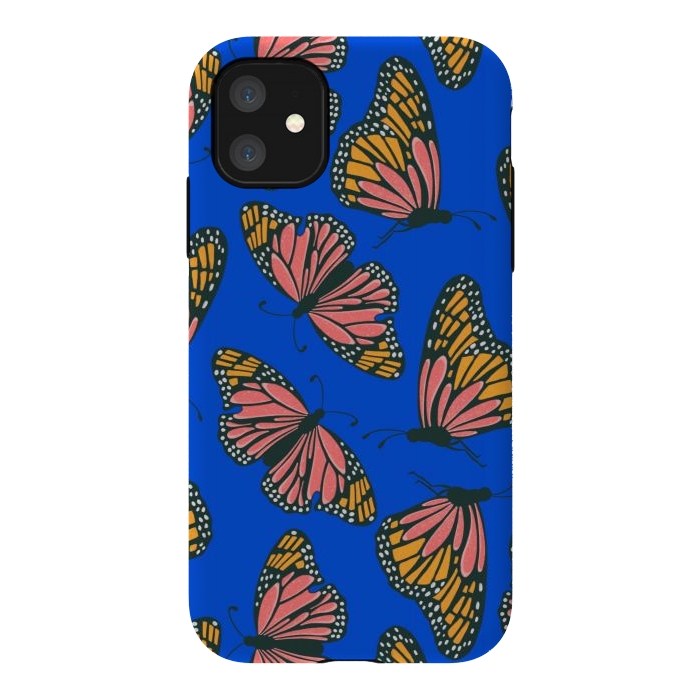 iPhone 11 StrongFit Bright Butterflies by Tiny Thistle Studio
