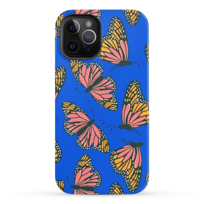 iPhone 12 Pro StrongFit Bright Butterflies by Tiny Thistle Studio