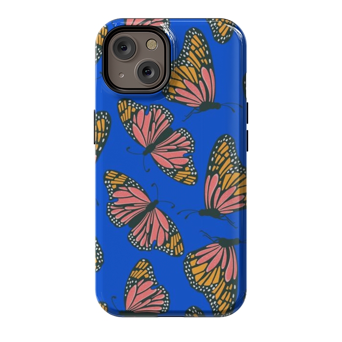 iPhone 14 StrongFit Bright Butterflies by Tiny Thistle Studio