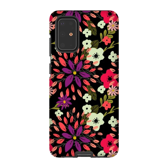 Galaxy S20 Plus StrongFit Bright Floral by Tiny Thistle Studio