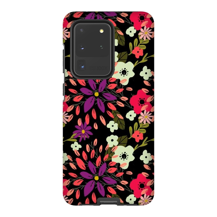 Galaxy S20 Ultra StrongFit Bright Floral by Tiny Thistle Studio