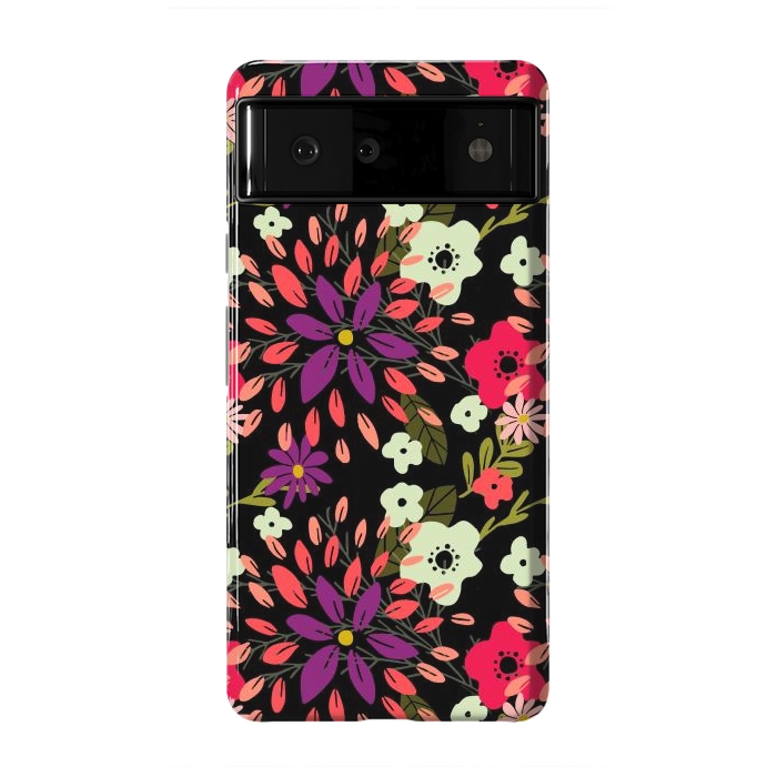 Pixel 6 StrongFit Bright Floral by Tiny Thistle Studio