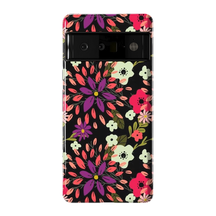 Pixel 6 Pro StrongFit Bright Floral by Tiny Thistle Studio