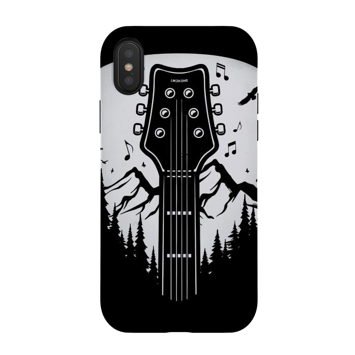 iPhone Xs / X StrongFit Forest Guitar Pick by LM2Kone