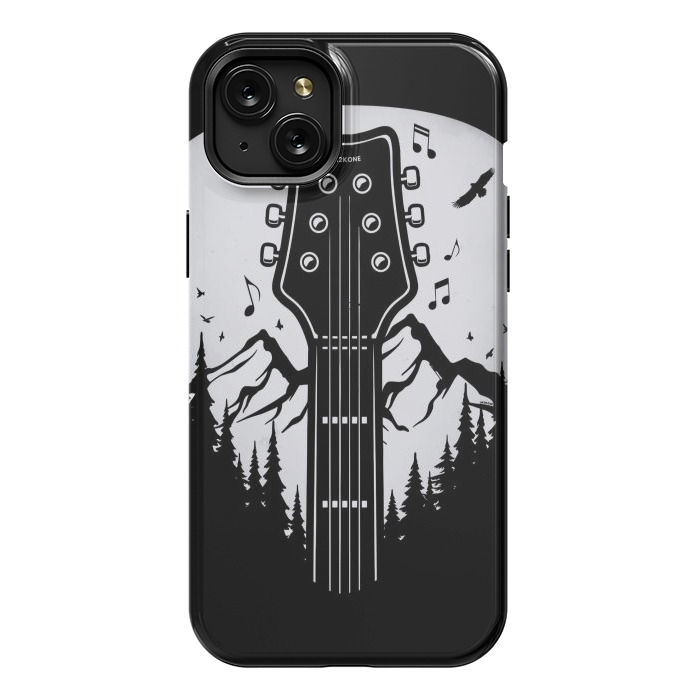iPhone 15 Plus StrongFit Forest Guitar Pick by LM2Kone