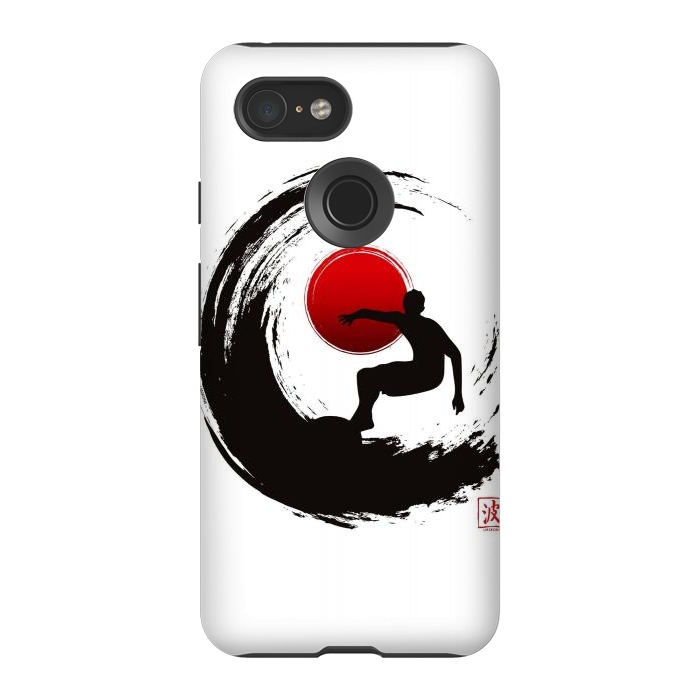 Pixel 3 StrongFit Enso Surf Japanese black by LM2Kone