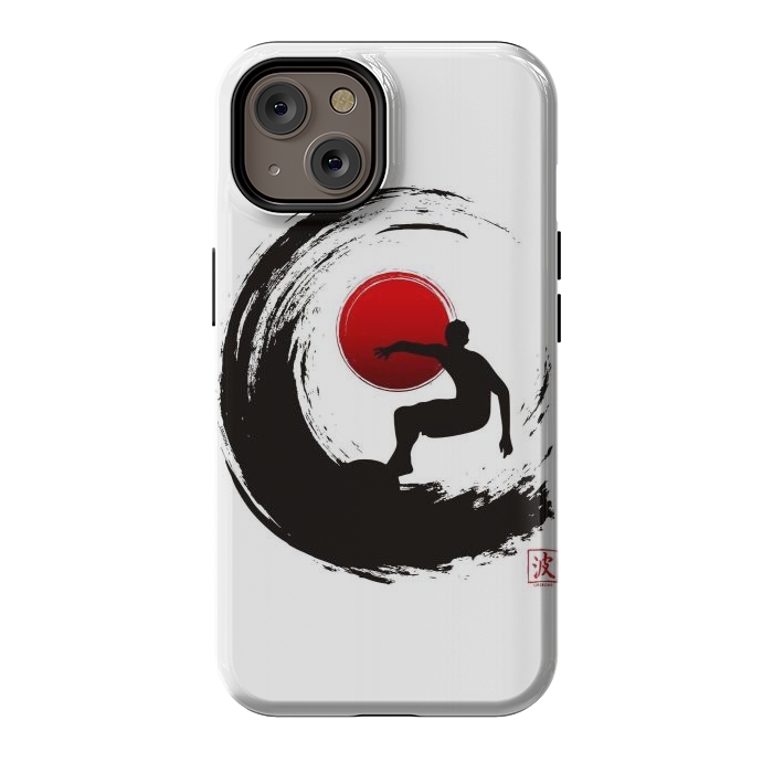 iPhone 14 StrongFit Enso Surf Japanese black by LM2Kone