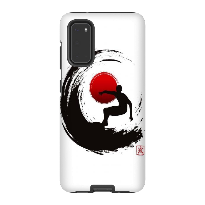 Galaxy S20 StrongFit Enso Surf Japanese black by LM2Kone
