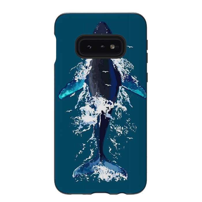 Galaxy S10e StrongFit Humpback whale in ocean by LM2Kone