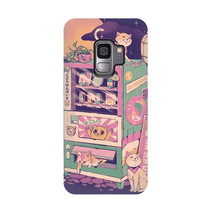 Galaxy S9 StrongFit Cat Vending Machine by Ilustrata