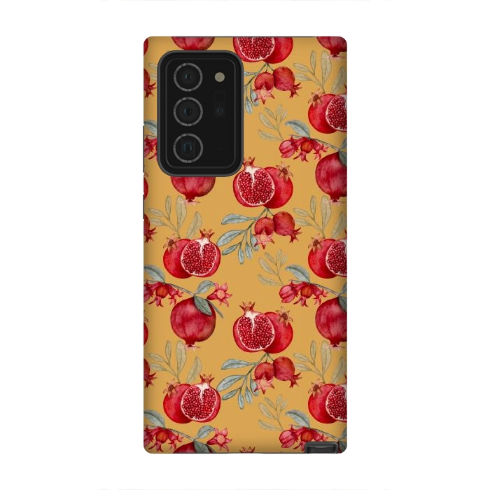 Galaxy Note 20 Ultra StrongFit Pomegranate, yellow by Flowery Stories