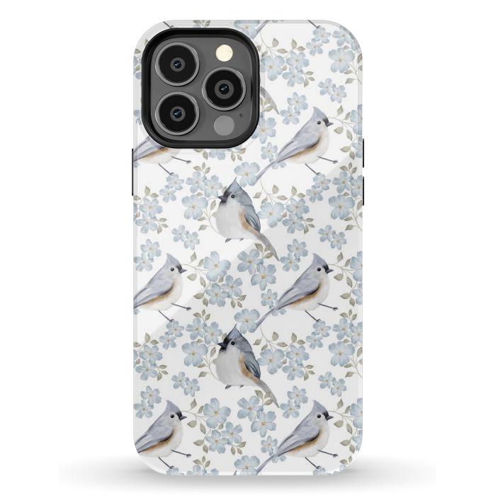 iPhone 13 Pro Max StrongFit Birds, white by Flowery Stories