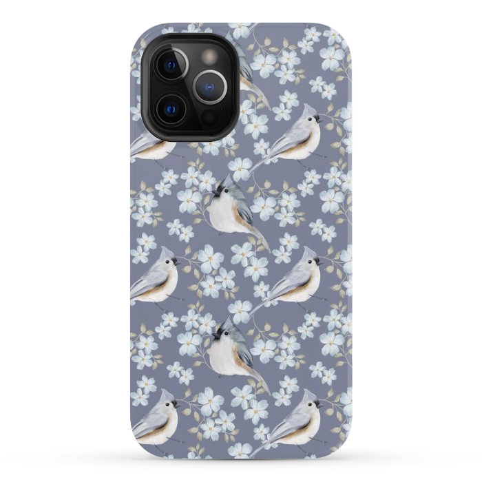 iPhone 12 Pro Max StrongFit Birds, purple by Flowery Stories