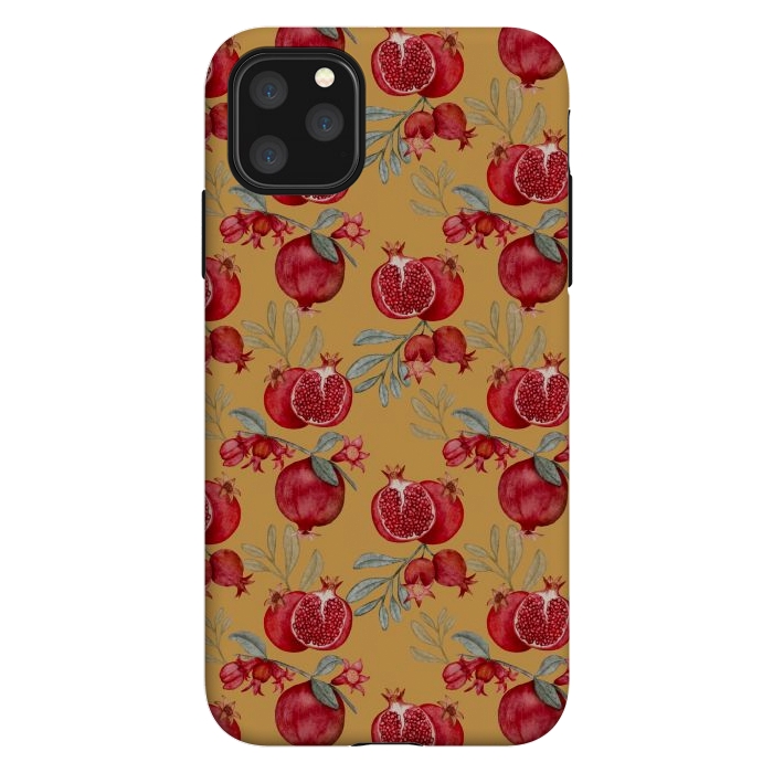 iPhone 11 Pro Max StrongFit Red fruits, yellow by Flowery Stories