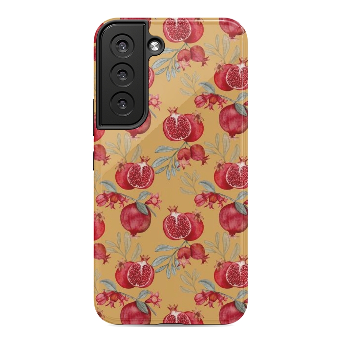 Galaxy S22 StrongFit Red fruits, yellow by Flowery Stories