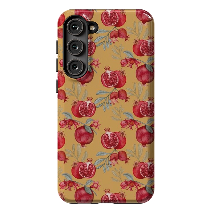 Galaxy S23 Plus StrongFit Red fruits, yellow by Flowery Stories