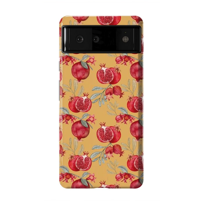 Pixel 6 StrongFit Red fruits, yellow by Flowery Stories