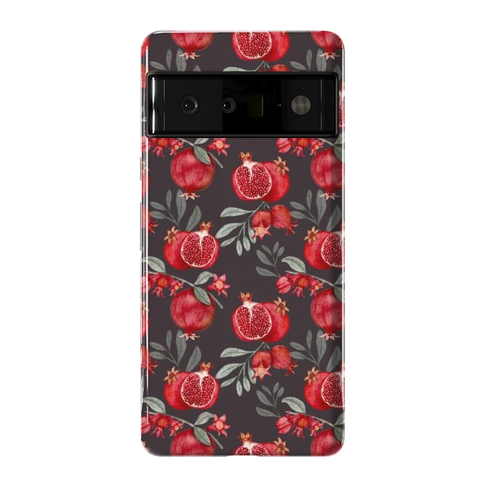 Pixel 6 Pro StrongFit Red fruits, black by Flowery Stories