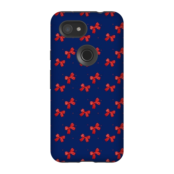 Pixel 3A StrongFit Navy bows by Flowery Stories