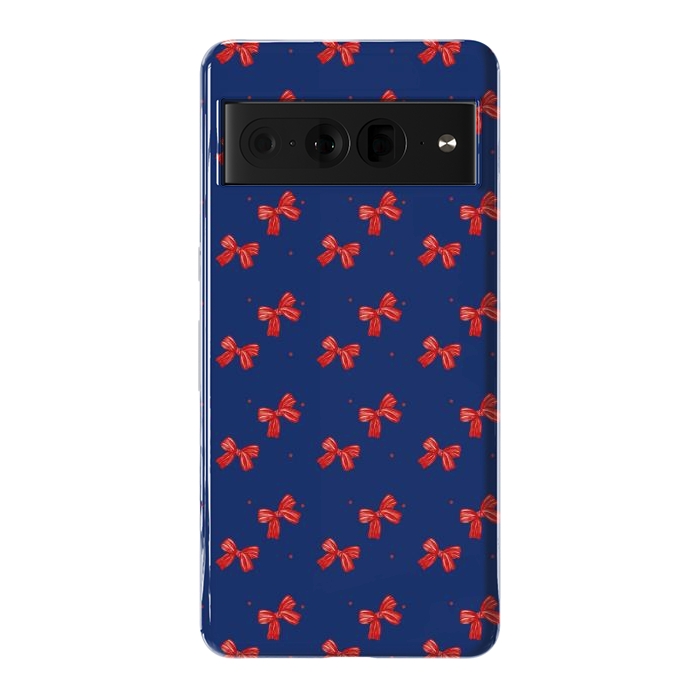 Pixel 7 Pro StrongFit Navy bows by Flowery Stories