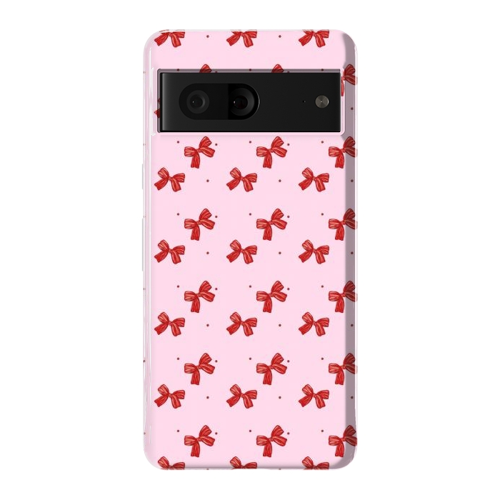 Pixel 7 StrongFit Pink bows by Flowery Stories
