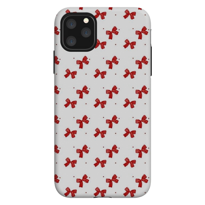 iPhone 11 Pro Max StrongFit White bows by Flowery Stories