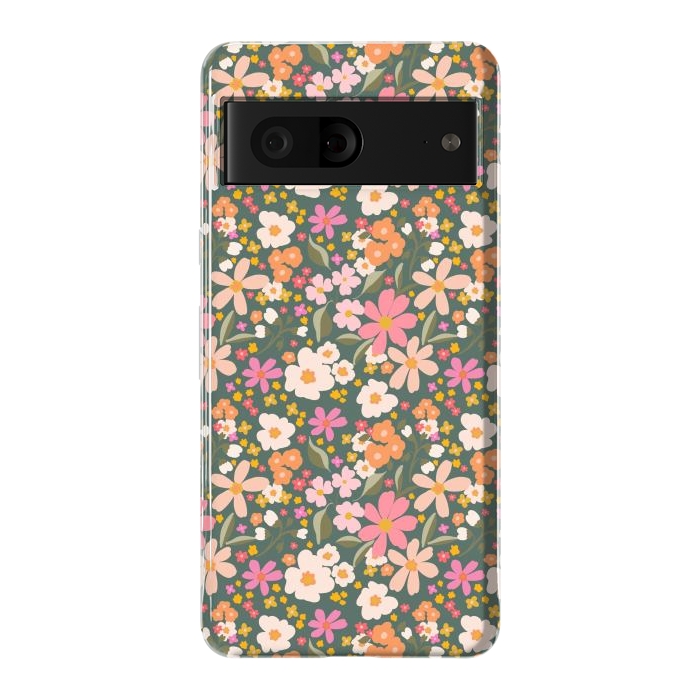 Pixel 7 StrongFit Flowers green by Flowery Stories